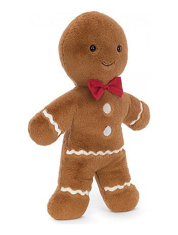 Peluche Jolly Gingerbread Fred Large - Dimensions : L : 7 cm x  l : 24 cm x  h : 34 cm