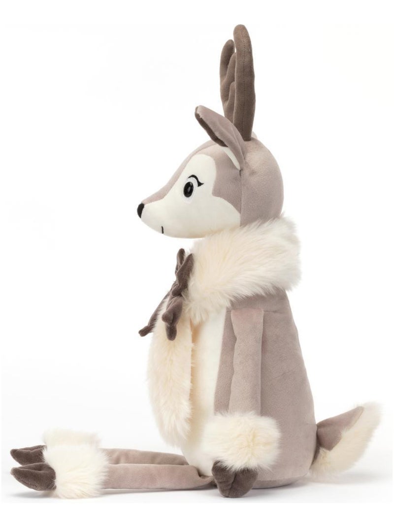 Peluche Joy Reindeer Large - Dimensions : l : 14 cm  x h : 55 cm Gris - Kiabi