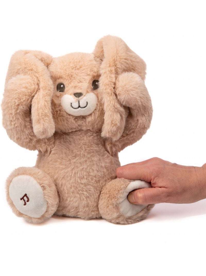 Peluche Justin coucou-caché et comptine Blanc Beige - Kiabi