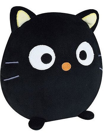 Peluche kawaï chocolat coussin - jemini - hello kitty - 28 cm - doux et moelleux