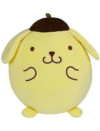Peluche kawaï pompompurin coussin - jemini - hello kitty - 27 cm - doux et moelleux