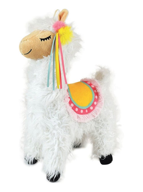 Peluche Lama blanche et rose - Hauteur 30cm - Kiabi