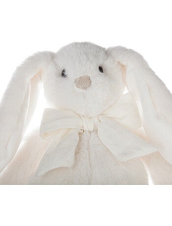 Peluche lapin avec noeud en lin kay