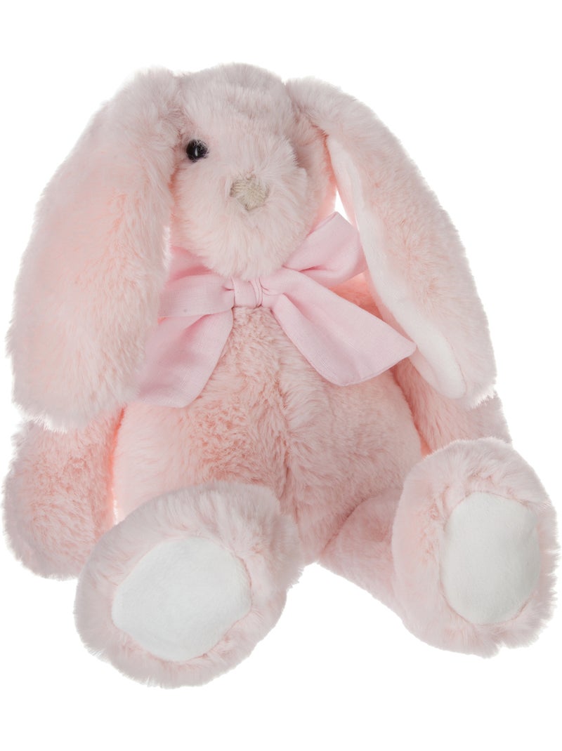 Peluche lapin avec noeud en lin kay Bleu - Kiabi