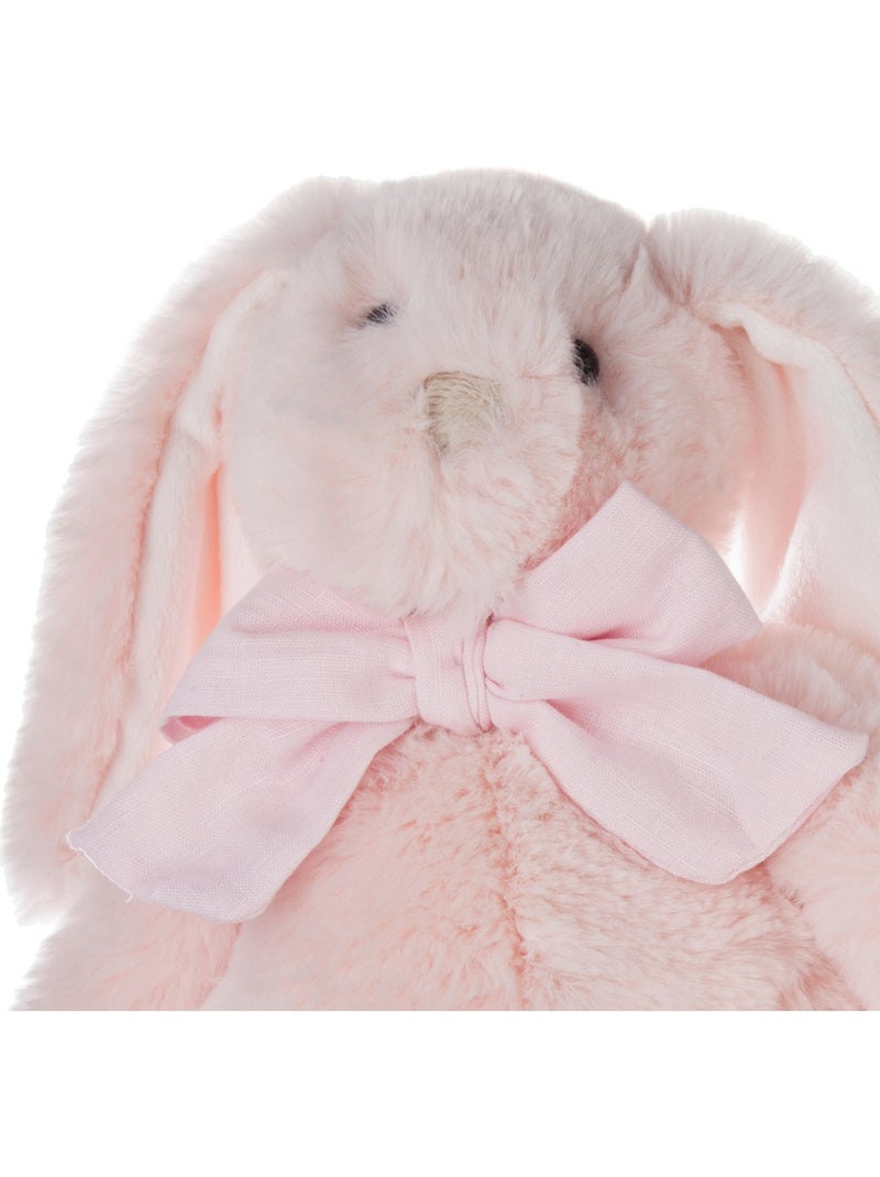 Peluche lapin avec noeud en lin kay Bleu - Kiabi