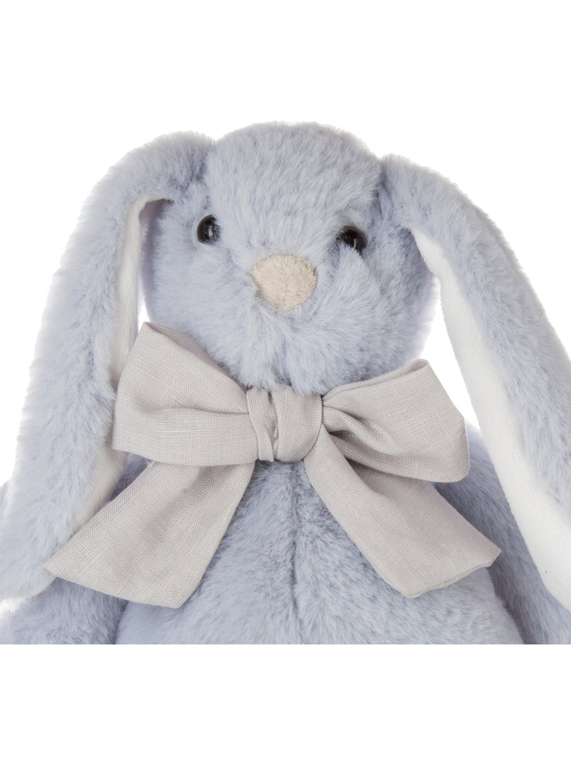 Peluche lapin avec noeud en lin kay Bleu - Kiabi