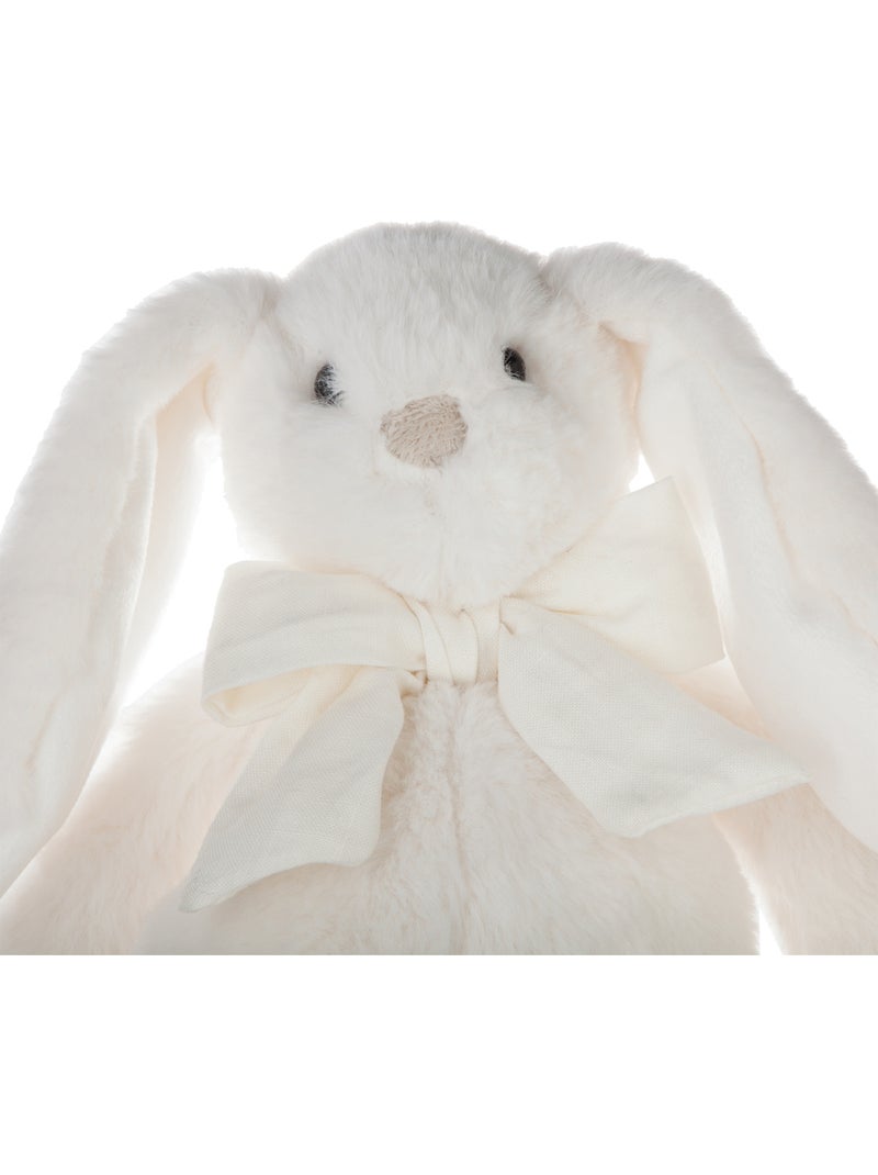 Peluche lapin avec noeud en lin kay Bleu - Kiabi