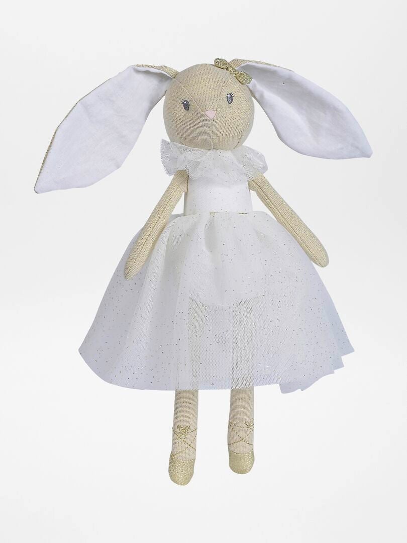 Peluche lapin avec tutu blanc - Kiabi