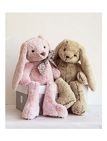 Peluche lapin rose 40 cm