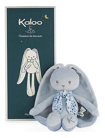 Peluche lapin bleu Lapinoo (25 cm)