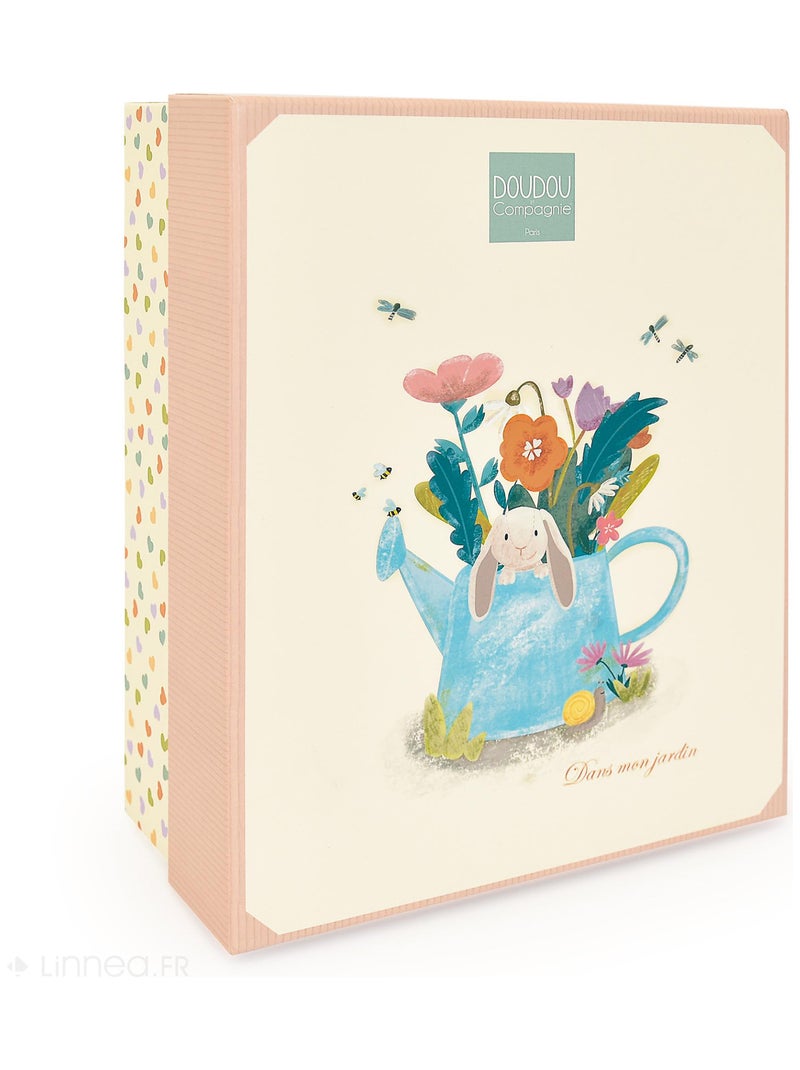 Peluche lapin Ciboulette avec son doudou polyester collection DANS MON JARDIN Multicolore - Kiabi