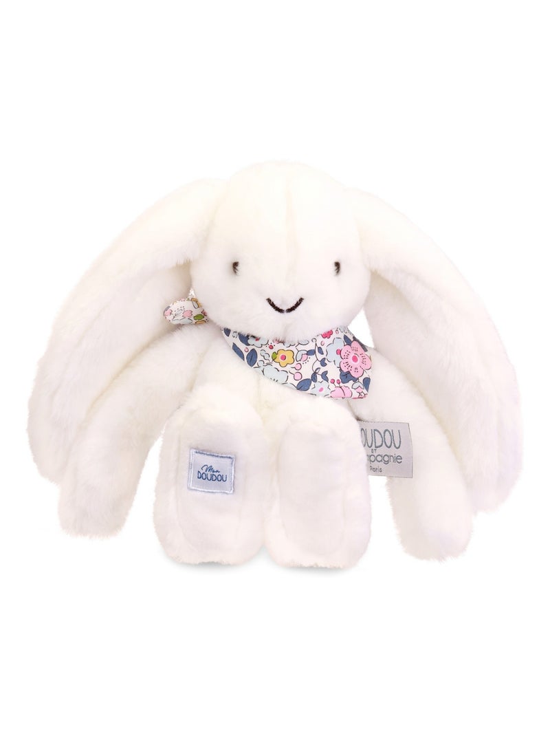 Peluche Lapin Fleurette 25 cm Blanc - Kiabi