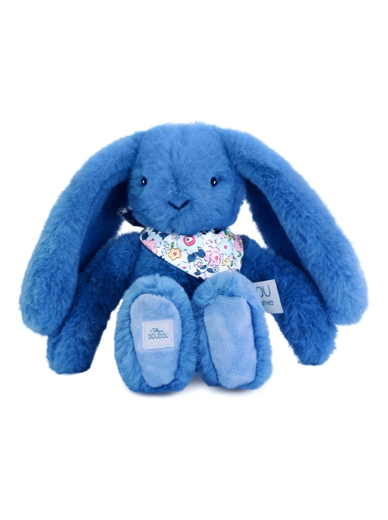 Peluche Lapin Fleurette 25 cm Bleu - Kiabi