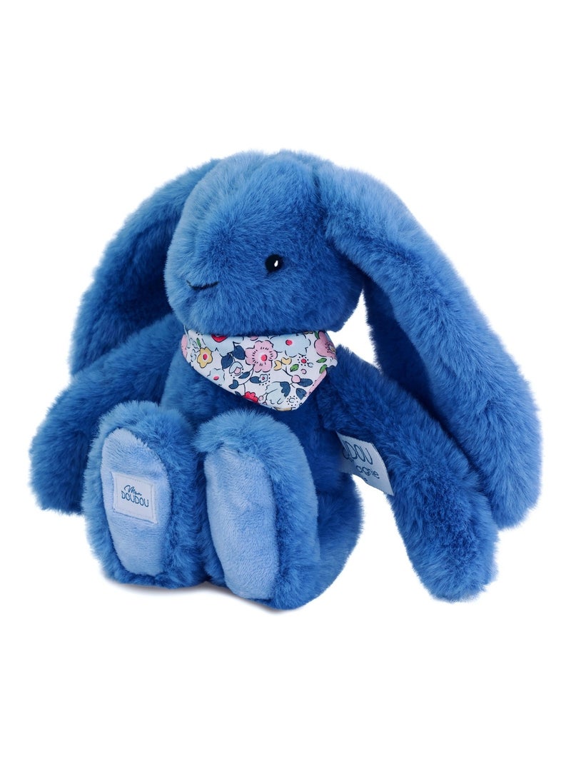 Peluche Lapin Fleurette 25 cm Bleu - Kiabi