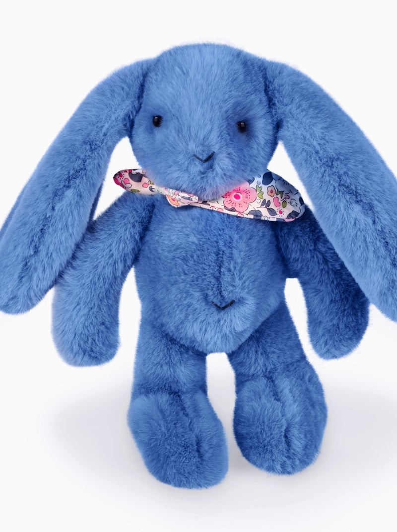 Peluche Lapin Fleurette 25 cm Bleu - Kiabi