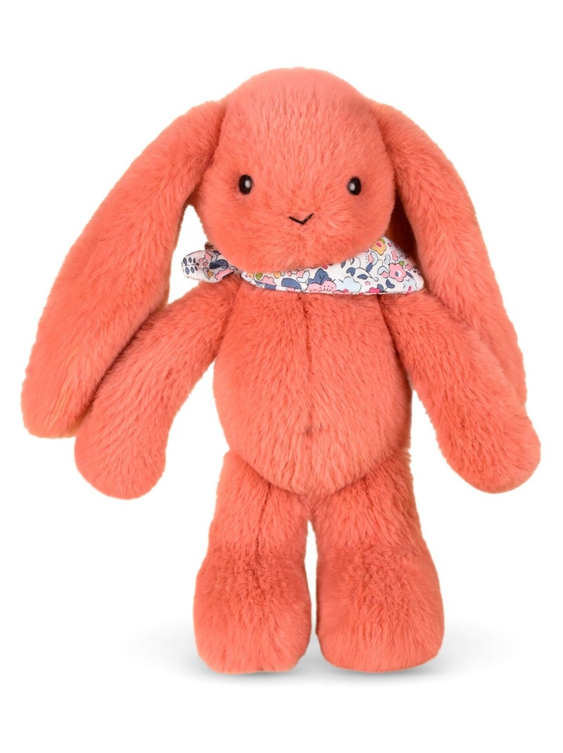 Peluche Lapin Fleurette 25 cm Orange - Kiabi