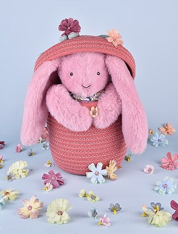 Peluche Lapin Fleurette 25 cm