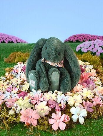 Peluche lapin fleurette 25 cm