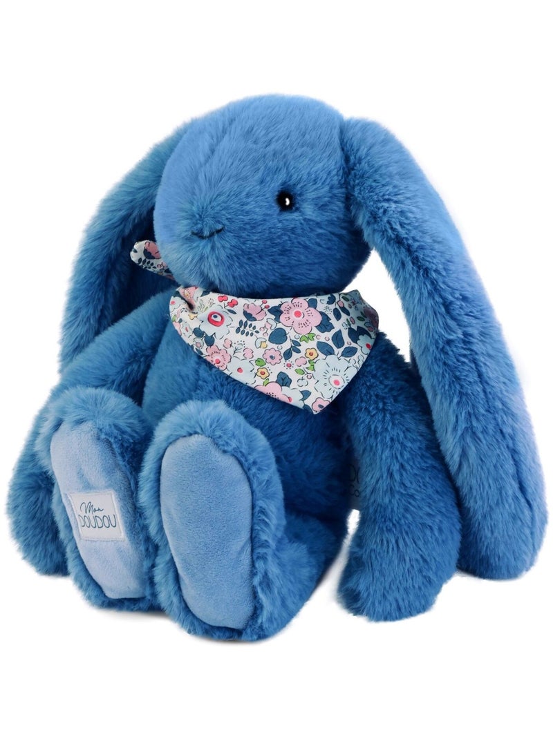 Peluche Lapin Fleurette 35 cm Bleu - Kiabi