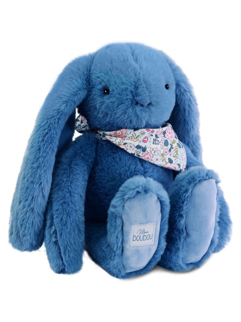 Peluche Lapin Fleurette 35 cm Bleu - Kiabi