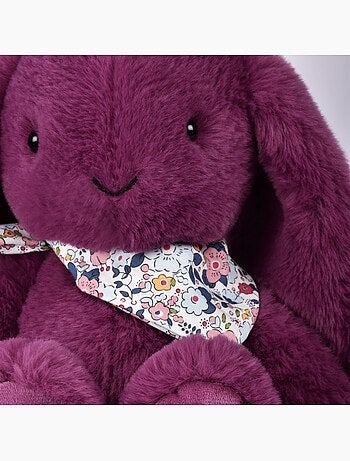 Peluche lapin fleurette 35 cm