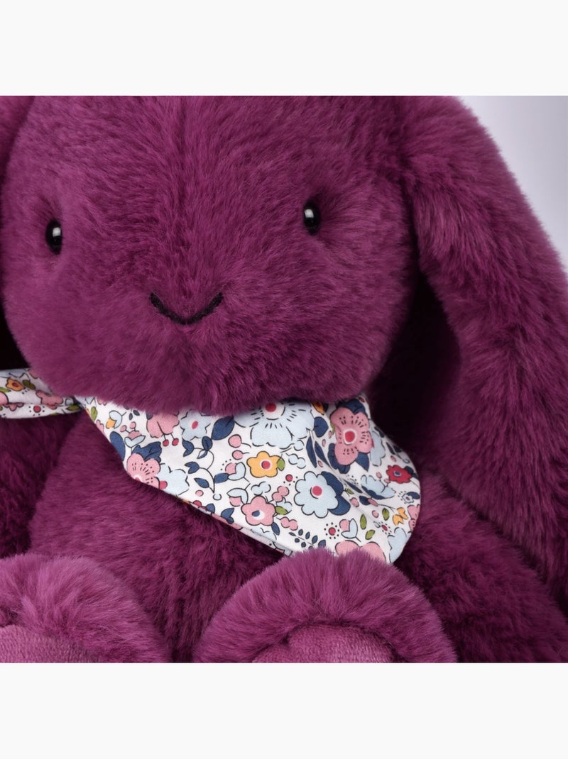 Peluche lapin fleurette 35 cm Violet - Kiabi