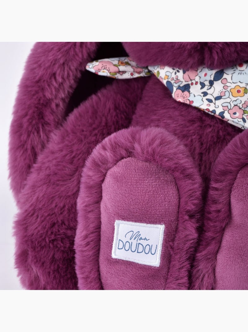 Peluche lapin fleurette 35 cm Violet - Kiabi