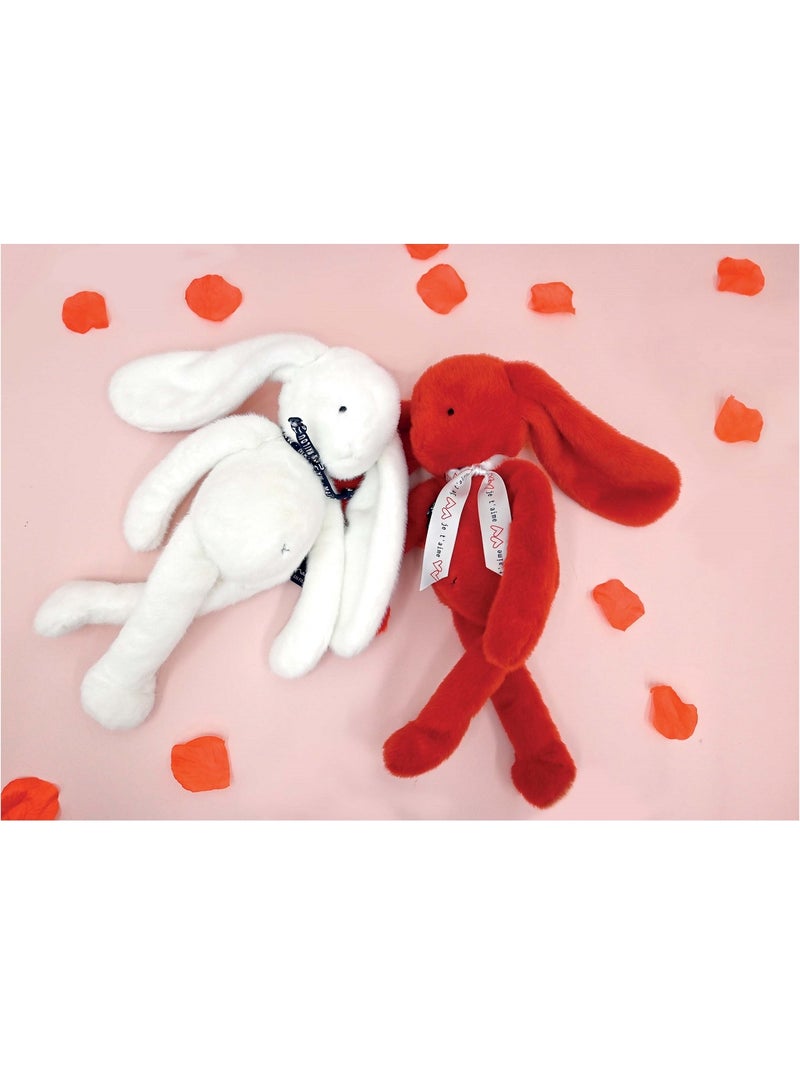 Peluche lapin méloé 37 cm Blanc - Kiabi