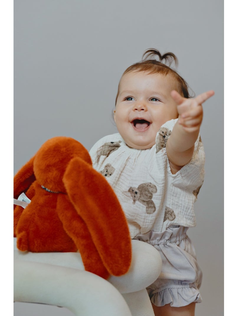 Peluche Lapin Méloé 37 cm Orange - Kiabi