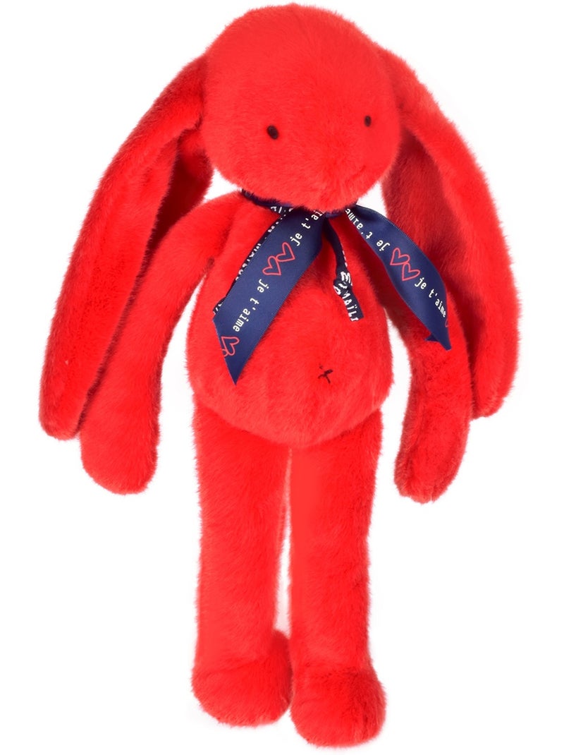 Peluche lapin méloé 37 cm Rouge - Kiabi