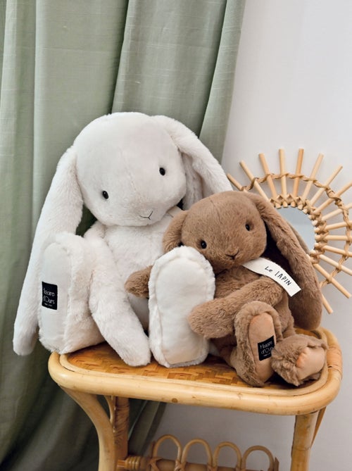Peluche lapin noisette 32 cm - Kiabi