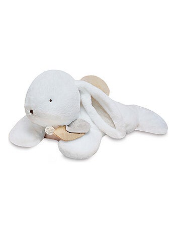 Peluche lapin polyester collection HAPPY WILD blanc/beige