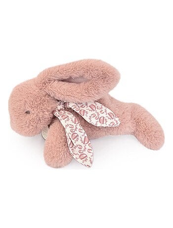 Peluche lapin rose poudré 25 cm
