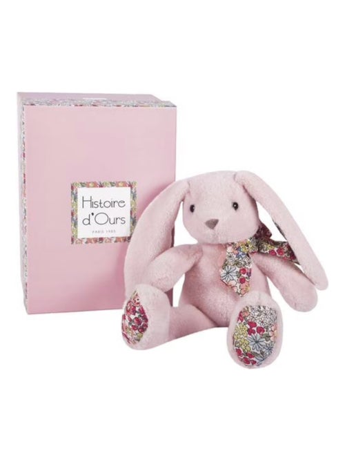 Peluche Lapin Rose tendre 25 cm - Kiabi