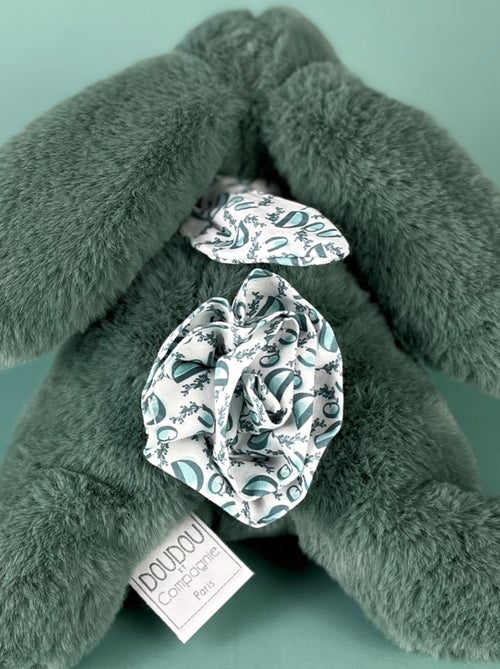 Peluche lapin vert sauge 25 cm - Kiabi