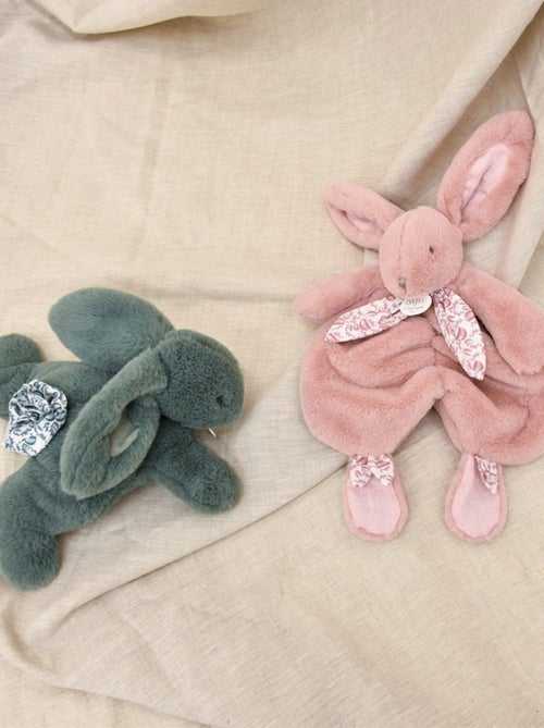 Peluche lapin vert sauge 25 cm - Kiabi