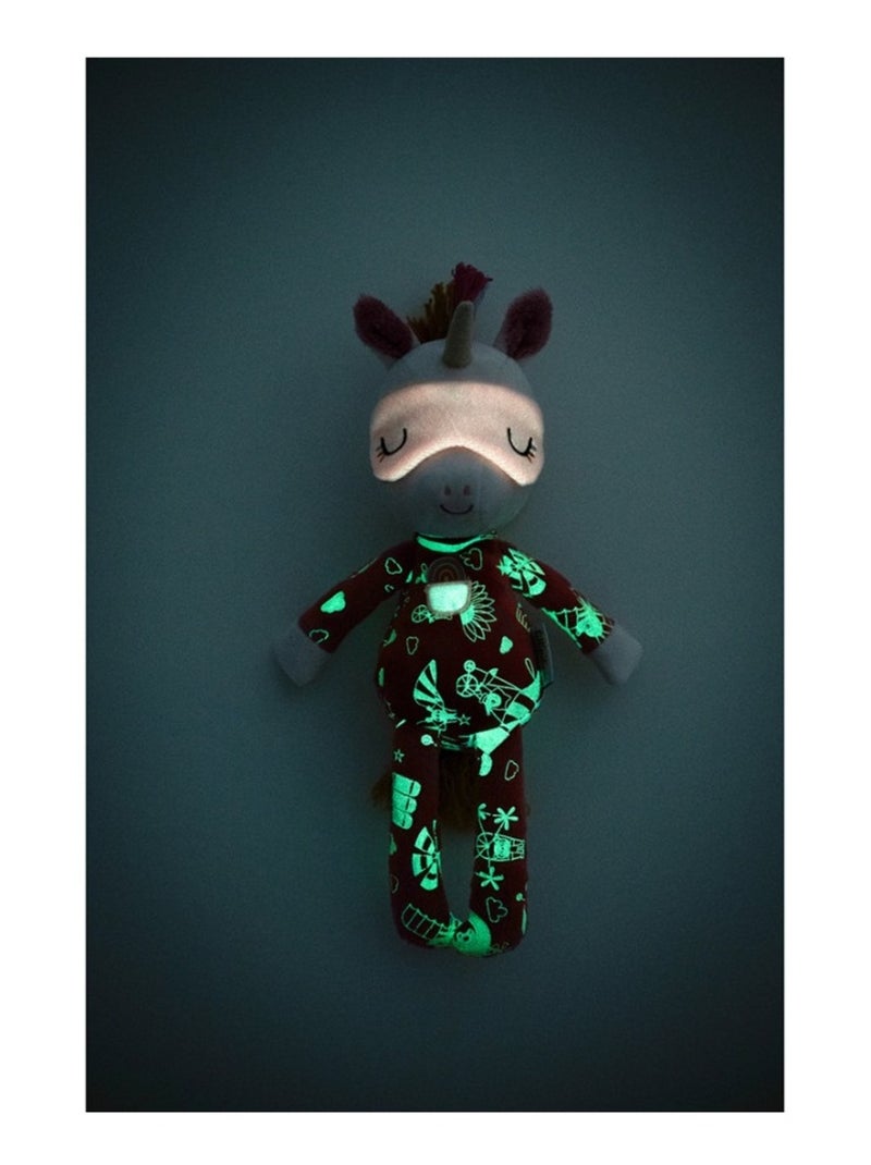 Peluche Lena amie de la nuit Rose - Kiabi