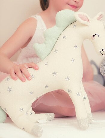 Peluche Licorne en Tricot de Coton 100% Naturel SEVIRA KIDS