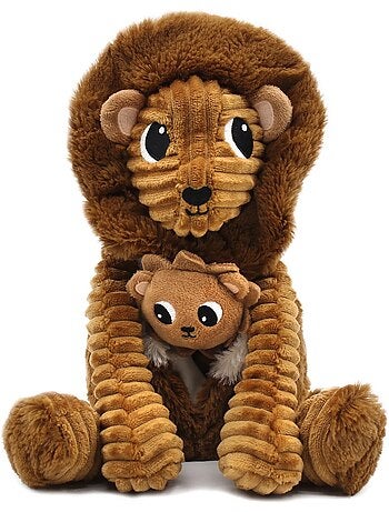 Peluche lion papa et son bébé