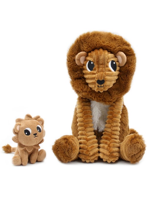 Peluche lion papa et son bébé - Kiabi