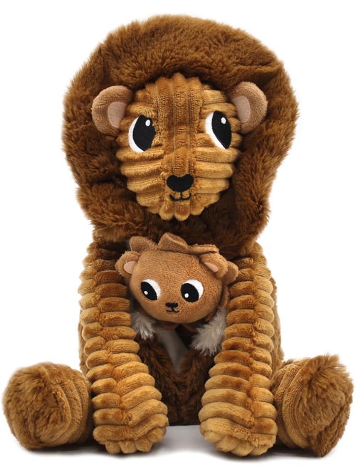 Peluche lion papa et son bébé - Kiabi