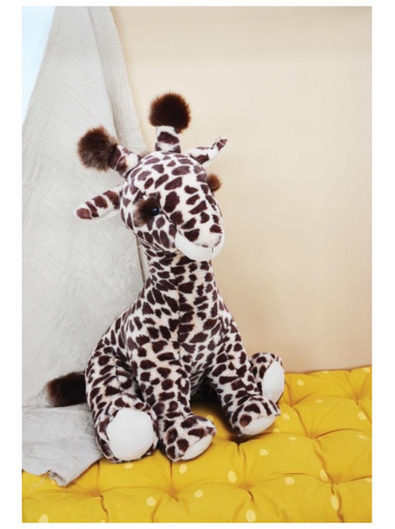 Peluche Lisi la girafe naturelle 50 cm Marron - Kiabi