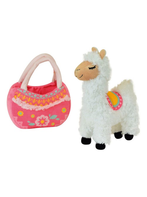 Peluche Lola le Lama avec sac multicolore - H24cm - Kiabi