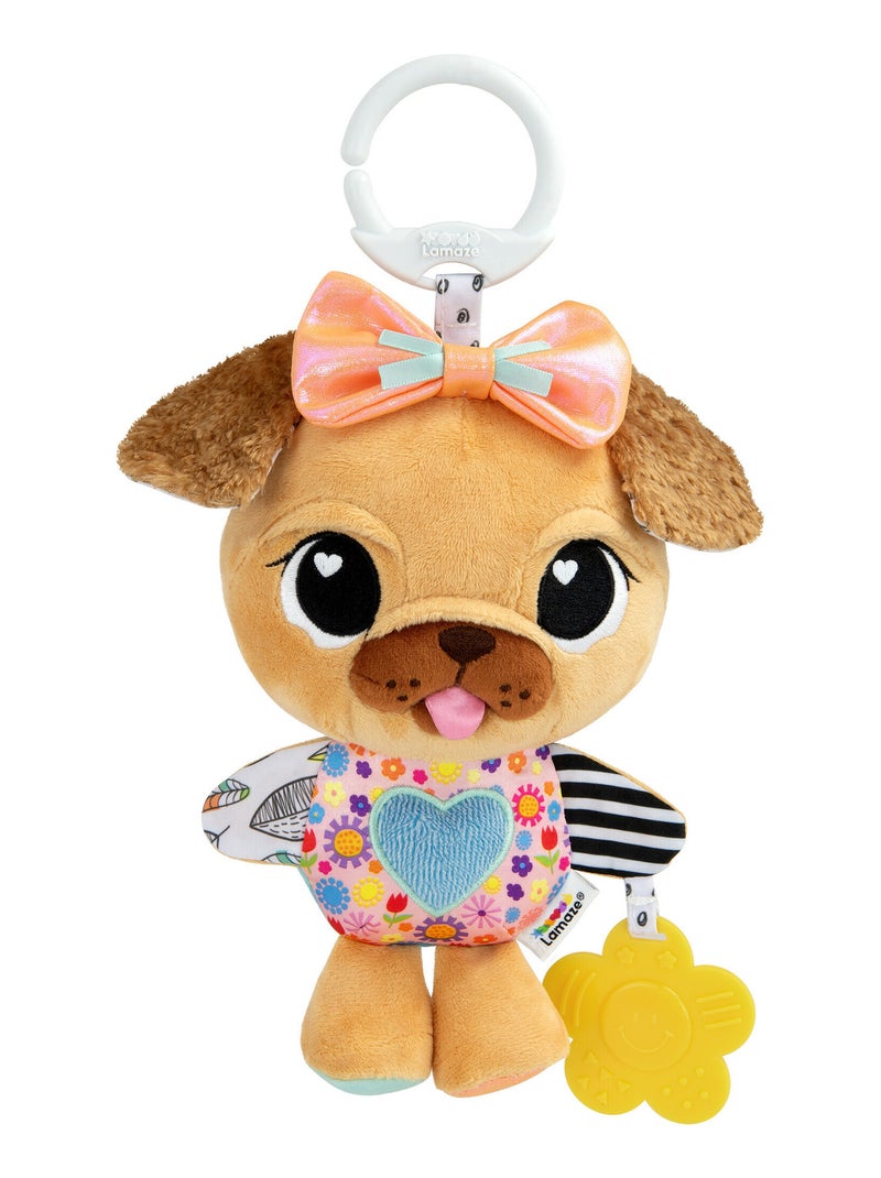 Peluche lovey le chien à clip pour landau et poussette Multicolore - Kiabi
