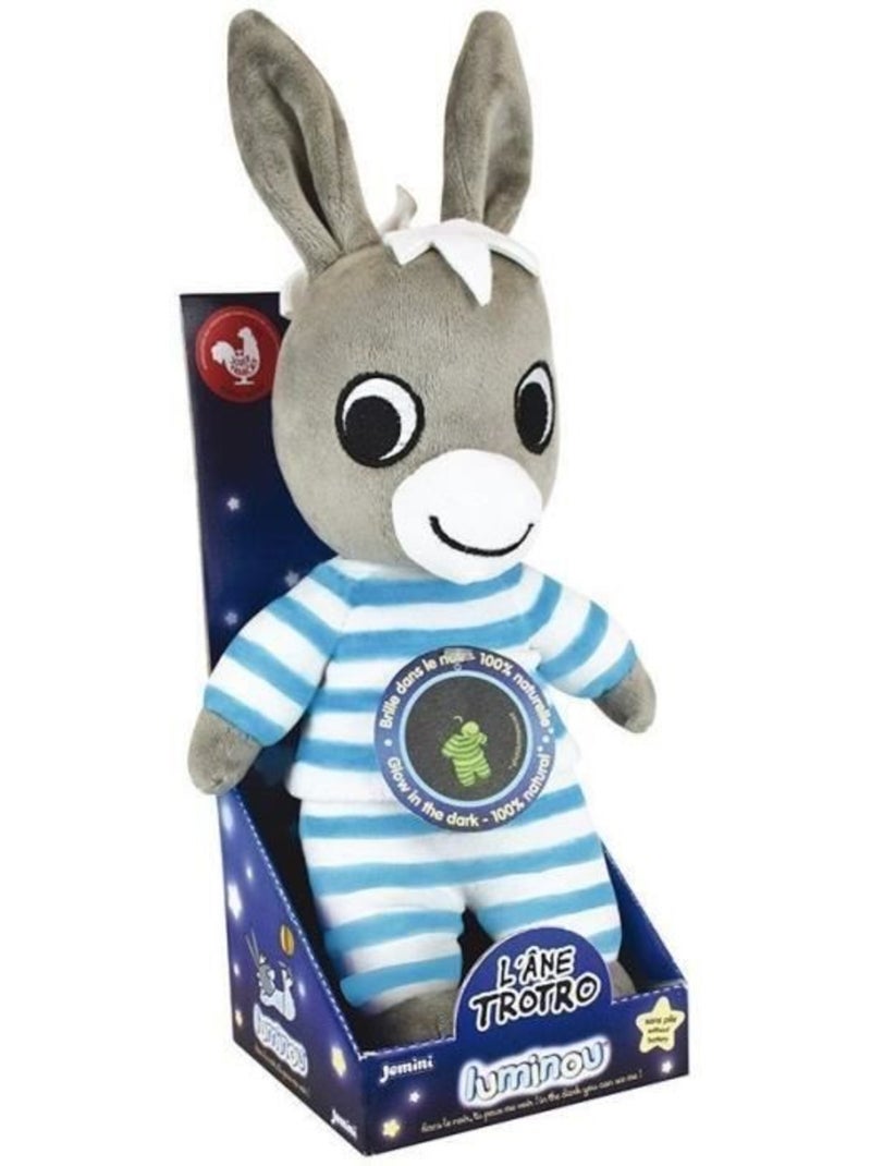 Peluche lumineuse naturelle trotro - jemini - 25 cm - fonctionne sans pile Blanc - Kiabi