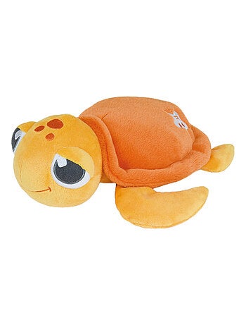 Peluche ma petite carapace - Peluche Tortue musicale son des vagues orange 25 cm