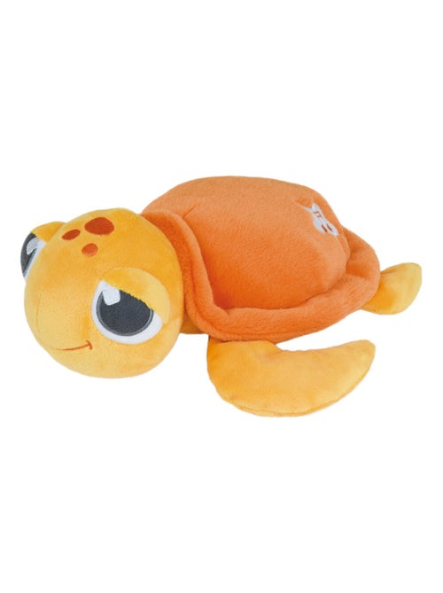 Peluche ma petite carapace - Peluche Tortue musicale son des vagues orange 25 cm - Kiabi