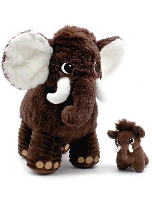 Peluche mammouth papa et son bébé - Kiabi