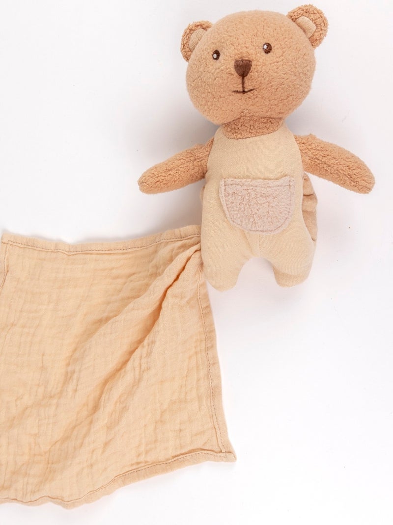 Peluche Marcel l'ours et son doudou Beige - Kiabi