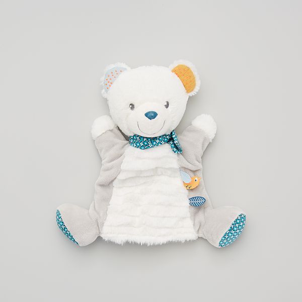 Peluche Marionnette Ours Bebe Fille Gris Blanc Kiabi 9 00